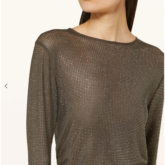 Samsøe Samsøe Tops - Samsøe Samsøe Women's Samsoe Samsoe Samagda Top in Black Olive size Medium